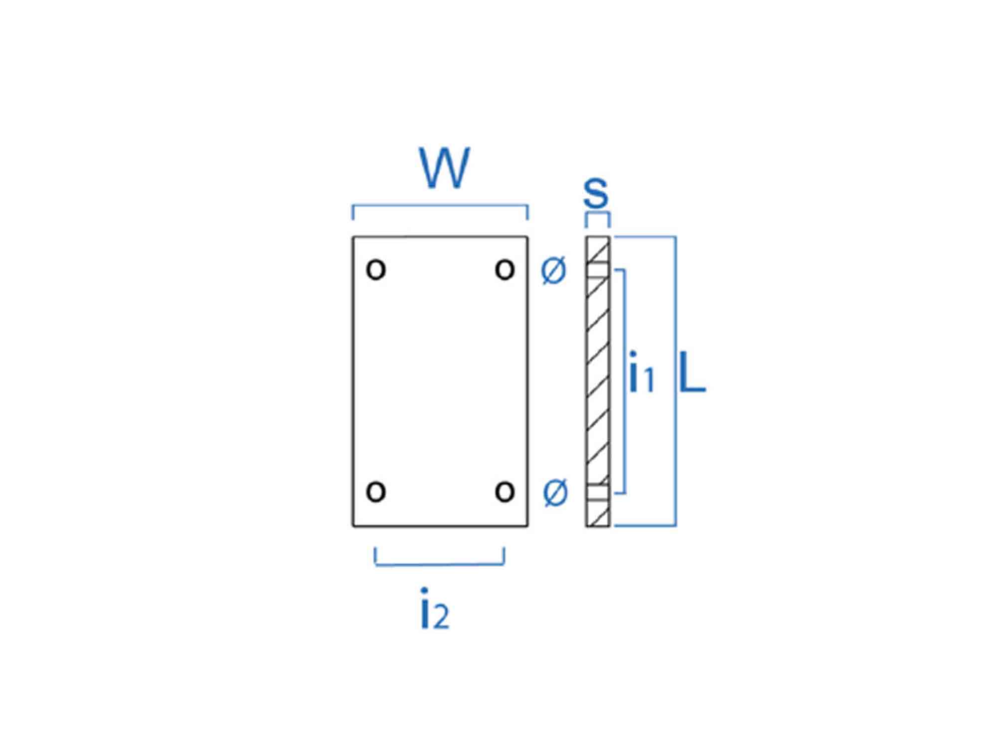 Patin d'appui en caoutchouc - PL82X104X8-4F - Pour modèle élévateur : Rotatif Patin d'appui en caoutchouc - PL82X104X8-4F - Pour modèle élévateur : Rotatif
